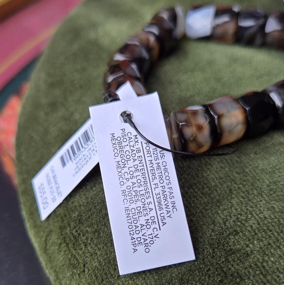 Chico's Brown and Black Beaded Bracelet - Picture 16 of 16